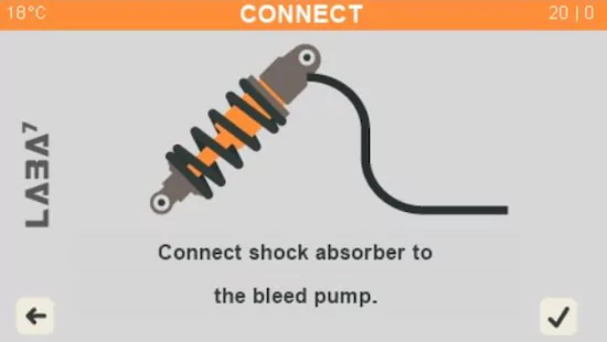 Bladder shock getting connected to vacuum pump