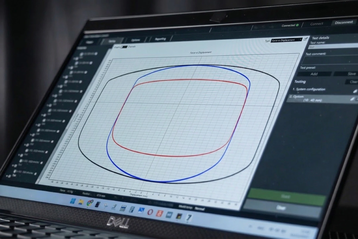 Shock Dyno Software Graph Mode