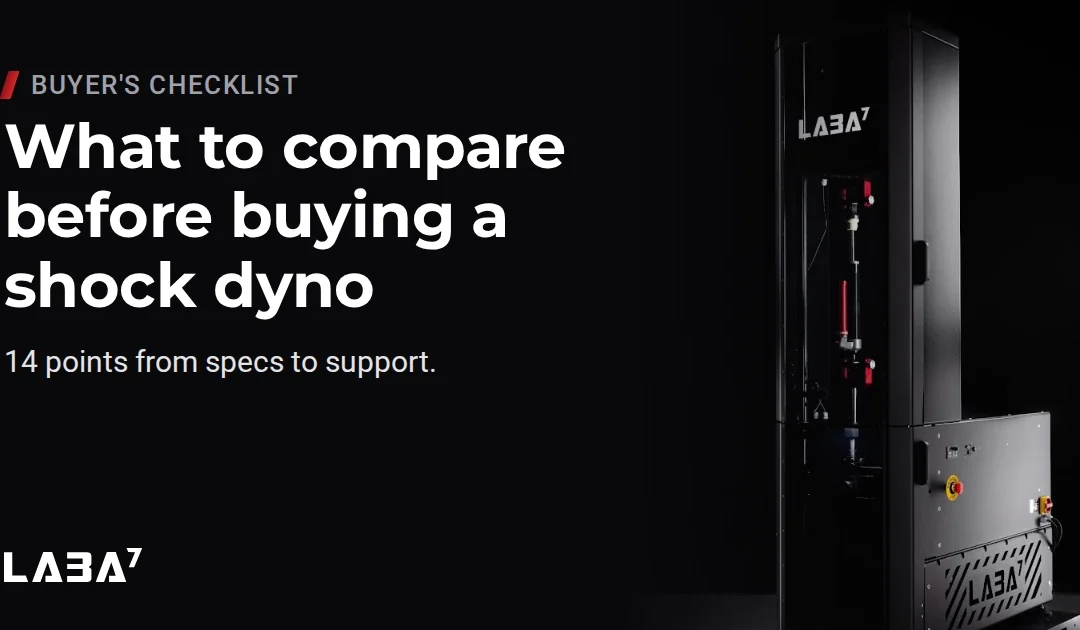 What should I compare when buying a shock dyno: force, velocity, stroke, software and measurement accuracy?